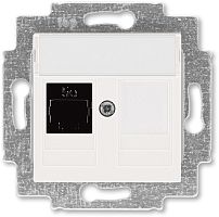 Розетка компьютерная без рамки ABB EPJ Levit 1-м. RJ45 5e жемчуг