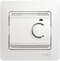 Терморегулятор механический с датчиком с рамкой Systeme Electric Glossa 0С+50С белый Systeme Electric — купить по цене от 7&nbsp;584 ₽ | ПрофБезопасность