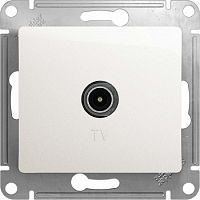 Розетка TV Оконечная без рамки Systeme Electric Glossa 1-м. перламутр