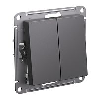 Переключатель без рамки Systeme Electric AtlasDesign 2-кл. проходной базальт