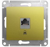 Розетка компьютерная без рамки Systeme Electric Glossa 1-м. RJ45 5e фисташковый