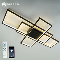 Светильник светодиодный (Люстра) ESTARES SVEN 120W 3S-APP-900x500x80-BLACK/WHITE-220-IP20 Estares — купить по цене от 5&nbsp;100 ₽ | ПрофБезопасность