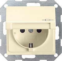 Розетка с заземлением без рамки Gira System55 1-м. крышка 16А кремовый глянец Gira — купить по цене от 1&nbsp;410 ₽ | ПрофБезопасность