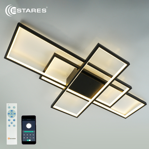 Светильник светодиодный (Люстра) ESTARES SVEN 120W 3S-APP-900x500x80-BLACK/WHITE-220-IP20 Estares — купить по цене от 5&nbsp;100 ₽ | ПрофБезопасность