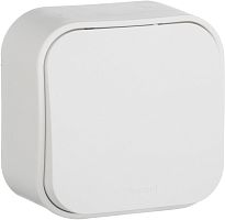 Выключатель накладной Legrand Quteo 1-кл. белый