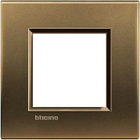Рамка BTicino Legrand 2 мод LivingLight прямоугольная Бронза 