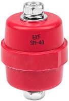 Изолятор силовой шинный EKF PROxima SM40 (М8) с болтом красный