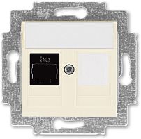 Розетка компьютерная без рамки ABB EPJ Levit 1-м. RJ45 5e слоновая кость