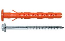 Дюбель фасадный 10x160 Fasty BFK-STB с бортиком со стопорным шурупом с пресс-шайбой 1120614