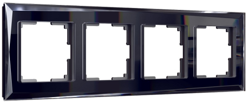 Рамка универсальная Werkel Diamant 4-м. стекло черный картинка