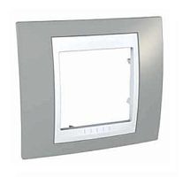Рамка горизонтальная Schneider Electric Unica Хамелеон 1-м. серый/бежевый