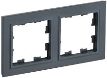 Рамка универсальная IEK Brite РУ-2-БрГ 2-м. графит