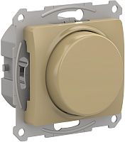 Светорегулятор поворотно-нажимной без рамки Systeme Electric Glossa 5-315Вт титан