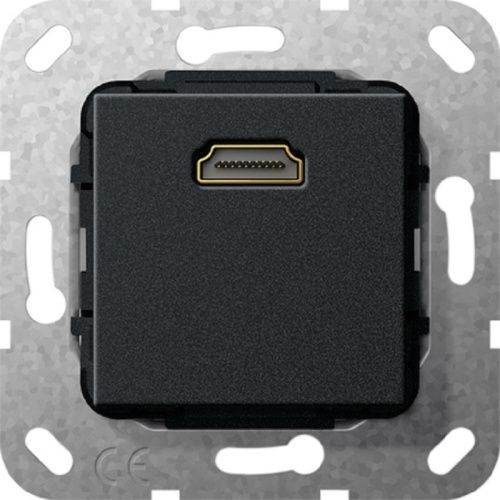 Розетка HDMI без рамки Gira System55 1-м. 16А антрацит Gira — купить по цене от 11&nbsp;030 ₽ | ПрофБезопасность