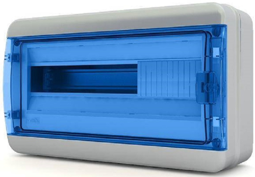 Бокс пластиковый Tekfor ЩРН-П-18 BNS 65-18-1 (290х236х102мм) IP65 синяя дверца