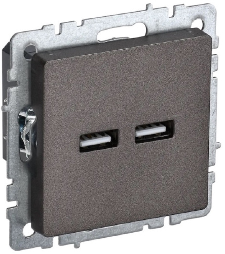 Розетка USB тип A+A без рамки IEK Brite РЮ10-1-БрТБ 2-м. 3100мА темная бронза IEK — купить по цене от 1&nbsp;680 ₽ | ПрофБезопасность