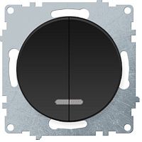 Выключатель с подсветкой без рамки OneKeyElectro Florence 2-кл. черный OneKey — купить по цене от 245 ₽ | ПрофБезопасность