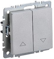 Выключатель жалюзи без фиксации без рамки IEK Brite ВС10-1-5-БрА 2-кл. алюминий