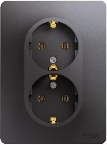 Розетка с заземлением Systeme Electric Glossa 1-м. 2 мод. графит Systeme Electric — купить по цене от 621 ₽ | ПрофБезопасность
