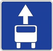 Дорожный знак 5.14 - Полоса для маршрутных транспортных средств картинка