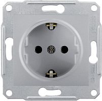 Розетка с заземлением без рамки Schneider Electric Sedna 1-м. алюминий