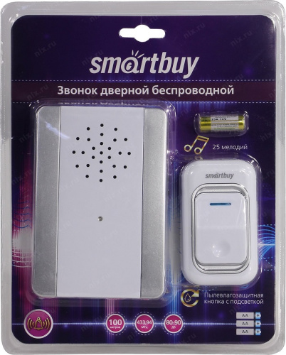 Звонок беспроводной аналоговый Smartbuy SBE-11-DP7-25 Бело-серый, Smartbuy, купить, цена, доставка, безопасность Звонок беспроводной аналоговый Smartbuy SBE-11-DP7-25 Бело-серый Smartbuy — купить по цене от 1 450 ₽ | ПрофБезопасность