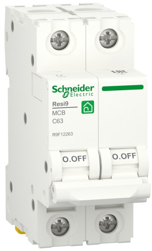 Выключатель автоматический Schneider Electric Resi9 2п 63A C 6кА 