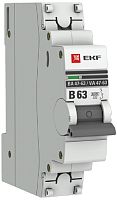 Выключатель автоматический EKF PROxima ВА47-63 1п 63А B 6кА