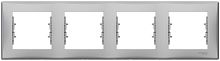Рамка горизонтальная Schneider Electric Sedna 4-м. алюминий