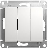 Выключатель без рамки Systeme Electric Glossa 3-кл. белый