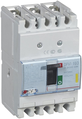 Выключатель автоматический в литом корпусе Legrand DPX3 160 3п 125А 16кА