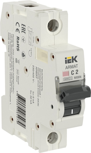 Выключатель автоматический IEK ARMAT M06N 1п 2А C 6кА