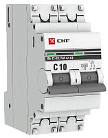 Выключатель автоматический EKF PROxima ВА47-63 2п 10А C 6кА
