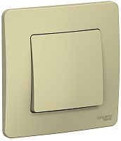 Переключатель с рамкой Systeme Electric Blanca 1-кл. проходной бежевый