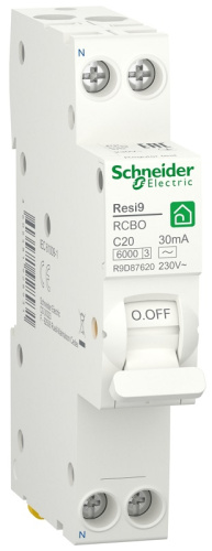 Автомат дифференциального тока АВДТ Schneider Electric Resi9 1п 20А 30мА 6кА C тип AC