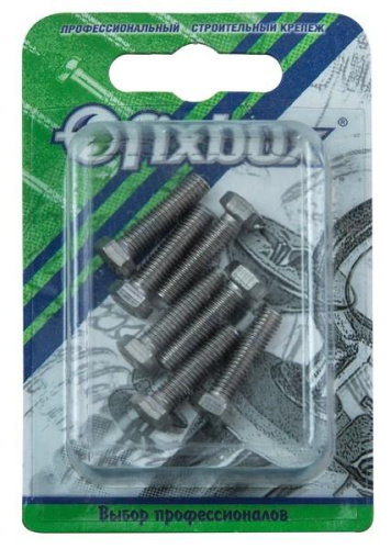 Болт нержавеющий Fixbox DIN 933 М  6x40 (4шт)