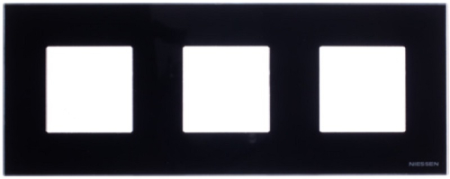 Рамка универсальная ABB Niessen Zenit 3-м. 6 мод. N2273 CN стекло черное картинка