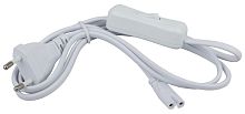 Шнур с электрической вилкой и переключателем для светильников ЭРА LLED-A-CABLE-1.5m-SW-W 1,5м белый