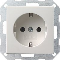 Розетка с заземлением без рамки Gira System55 1-м. 16А белый глянец Gira — купить по цене от 640 ₽ | ПрофБезопасность
