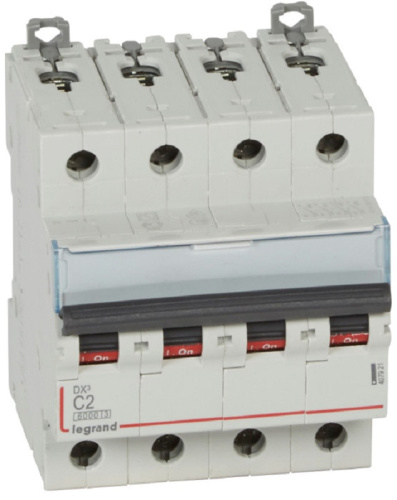 Выключатель автоматический Legrand DX3-E 6000 4п 2А C 6кА