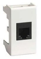 Розетка компьютерная для кабель-канала DKC Viva 1-м. 1 мод. RJ45 5е белый 45038