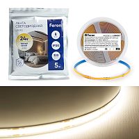 Светодиодная лента 24В Feron COB LS530 320SMD(2110)/м 10Вт/м 3000К IP20 Feron — купить по цене от 2&nbsp;500 ₽ | ПрофБезопасность