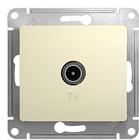 Розетка TV Коннектор без рамки Systeme Electric Glossa 1-м. бежевый Systeme Electric — купить по цене от 291 ₽ | ПрофБезопасность
