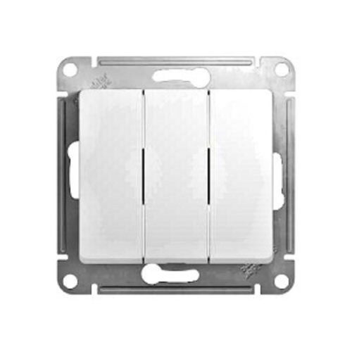 Выключатель без рамки Systeme Electric Glossa 3-кл. белый Systeme Electric — купить по цене от 462 ₽ | ПрофБезопасность фото 2