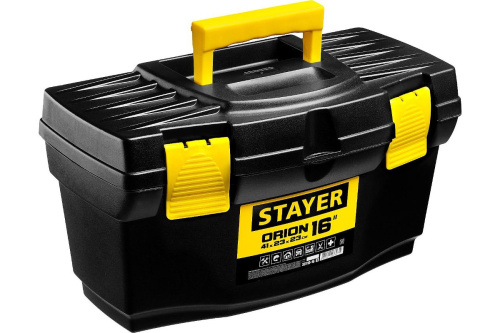 Ящик для инструмента Stayer ORION-16 пластиковый, Stayer, купить, цена, доставка, безопасность Ящик для инструмента Stayer ORION-16 пластиковый Stayer — купить по цене от 850 ₽ | ПрофБезопасность