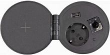 Розетка встраеваемая Mebax 51 1-м.+беспроводная зарядка+2xUSB Ø80мм черный Mebax — купить по цене от  | ПрофБезопасность