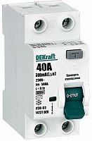 Выключатель дифференциального тока УЗО DeKraft УЗО-03 2п 40А 300мА 6,0кА тип AC 