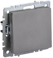 Переключатель без рамки IEK Brite ВС10-1-6-БрС 1-кл. проходной сталь