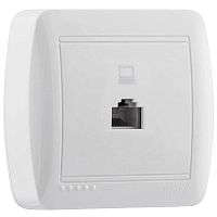 Розетка компьютерная накладная Lezard Demet 1-м. RJ45 5e белый
