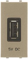 Розетка USB тип A без рамки ABB Niessen Zenit 1-м. 1 мод. 2000 мА N2185.2 CV шампань